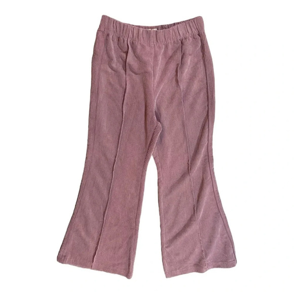 Urban Outfitters BDG High Rise Josie Corduroy Flare Pants Medium Pink Wide Leg L - Picture 1 of 3